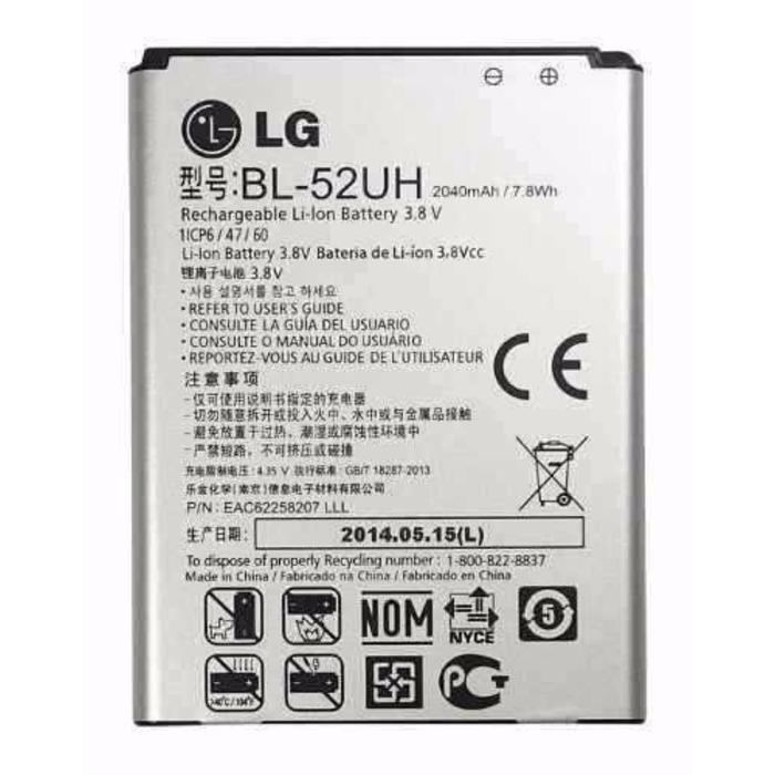 Batería OEM LG Spirit 3.8v 2100mAh Modelo: BL-52UH Original
