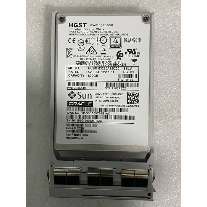 Disco  HGST SUN HUSMM3280ASS200 SSD 800GB 2.5 SAS