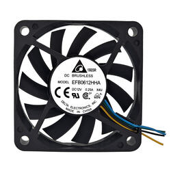 Cooler Brushless Delta 6 x 6cm 12v 0.25A 11 Aspas